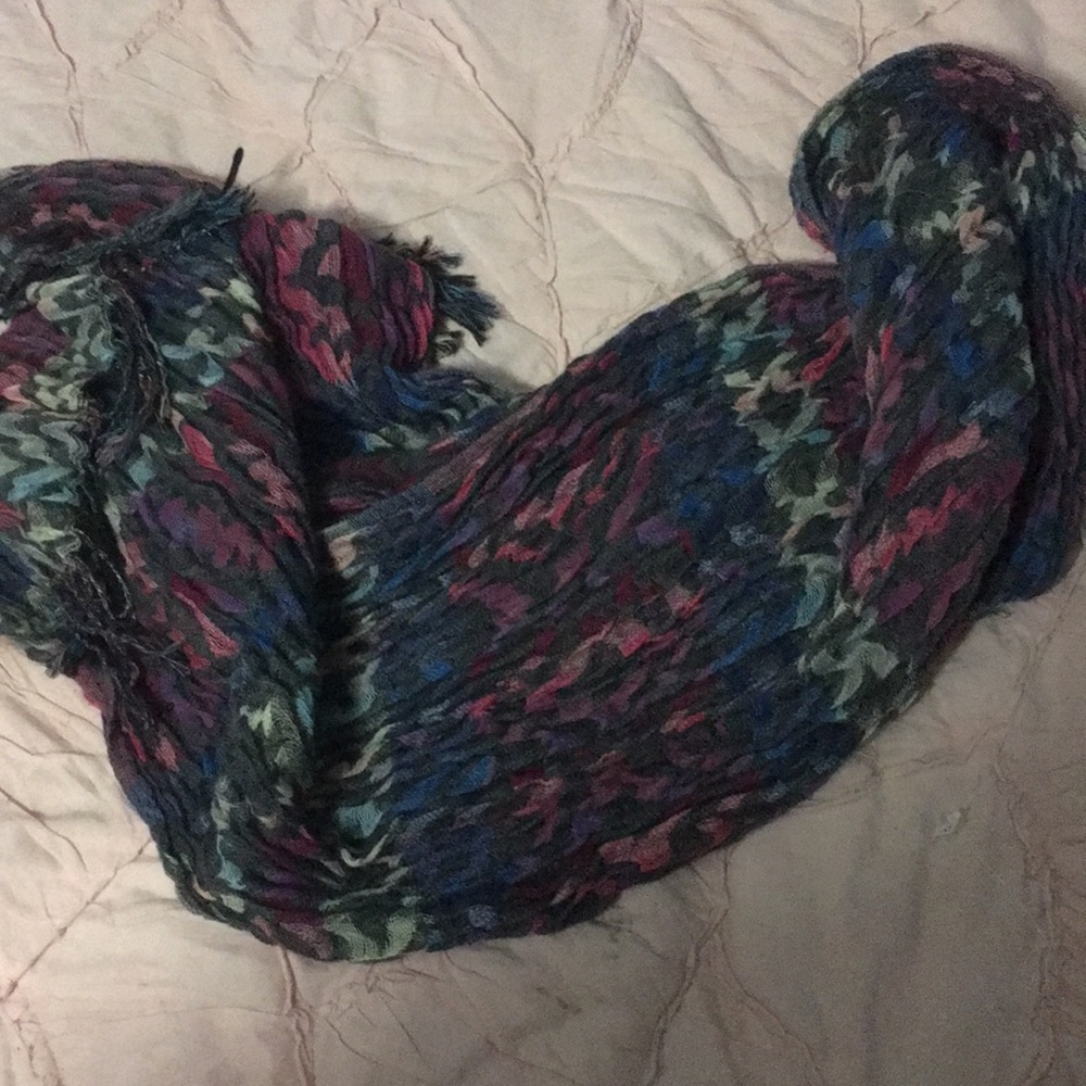 Rainbow patterned scarf